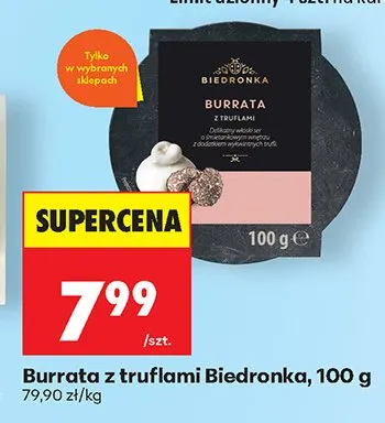 Burrata z truflami Biedronka promocja w Biedronka