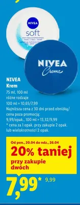 Krem Nivea Soft promocja w Lidl
