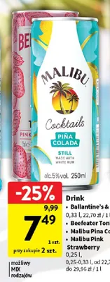Drink Malibu Pina Colada promocja w Intermarche