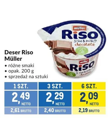 Deser Riso Müller różne smaki promocja w Makro