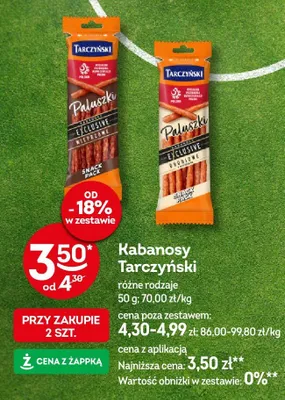 Kabanosy Tarczyński Exclusive wieprzowe promocja w Żabka