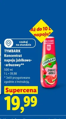 Koncentrat napoju Tymbark jabłkowo-arbuzowy promocja w Lidl