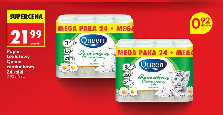 Papier toaletowy rumiankowy promocja w Biedronka