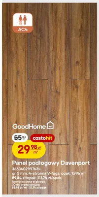 Panel podłogowy Davenport GoodHome promocja w Castorama