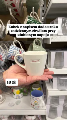 Kubek z napisem Bonjour promocja w Pepco
