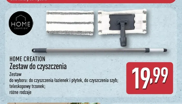 Zestaw do czyszczenia szyb Home Creation promocja w Aldi