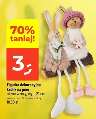 Figurka dekoracyjna królik na pniu różne wzory promocja w Dealz