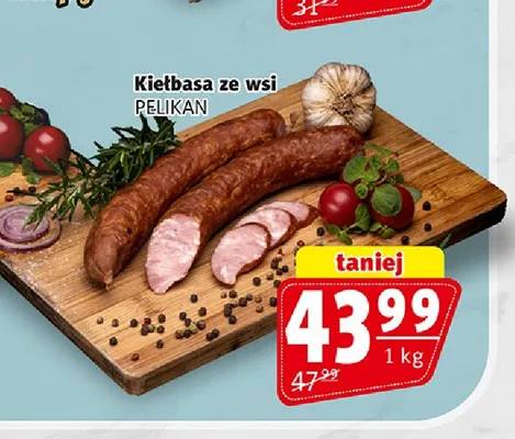 Kiełbasa ze wsi Pelikan promocja w Prim Market