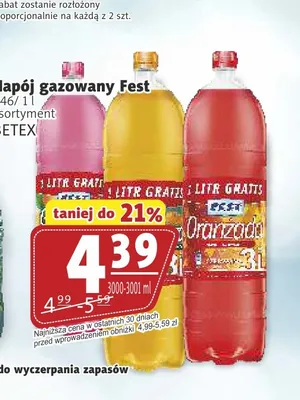 Napój gazowany Fest promocja w Prim Market