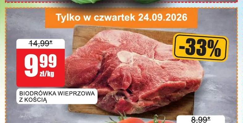 Biodrówka wieprzowa z kością promocja w Bingo