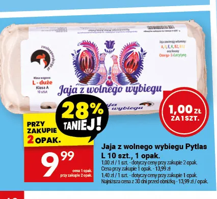 Jajka kurze z wolnego wybiegu Pytlas L promocja w Twój Market