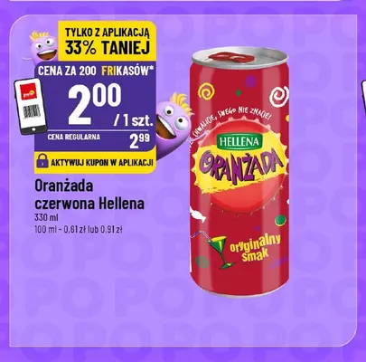 Oranżada czerwona Hellena promocja w POLOmarket