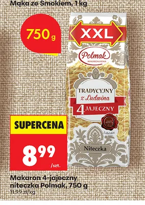 Makaron 4-jajeczny niteczka Polmak promocja w Biedronka