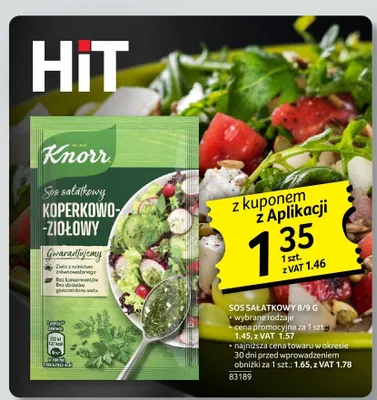 Sos sałatkowy Knorr promocja w Selgros