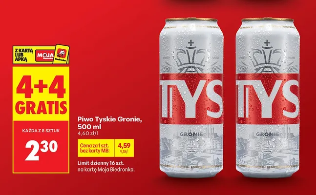 Piwo Tyskie Gronie promocja w Biedronka