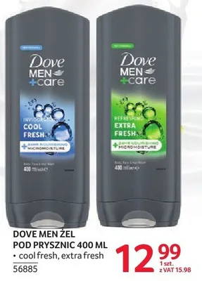 Żel pod prysznic DOVE MEN ŻEL POD PRYSZNIC 400 ML cool fresh, extra fresh promocja w Selgros