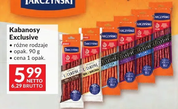 Kabanosy Exclusive Tarczyński promocja w Makro
