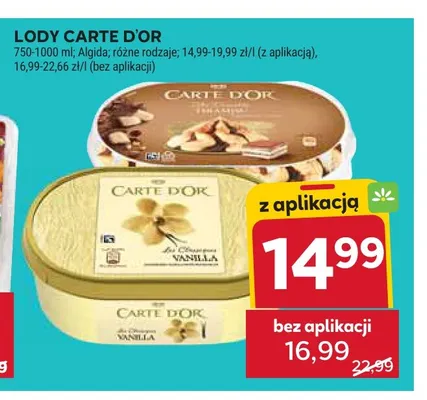 Lody Carte d'Or promocja w Stokrotka