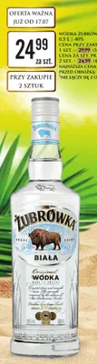 Wódka Żubrówka Biała promocja w Dino