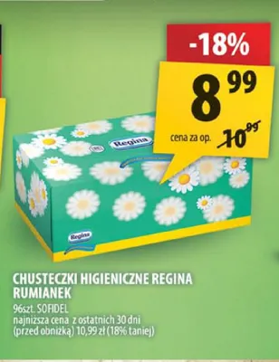 Chusteczki higieniczne Regina rumianek promocja w Arhelan