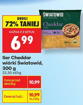 Ser Cheddar wiórki Światowid promocja w Biedronka