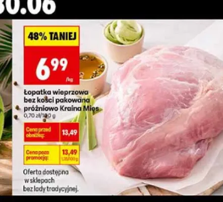Łopatka wieprzowa bez kości Kraina Mięs promocja w Biedronka
