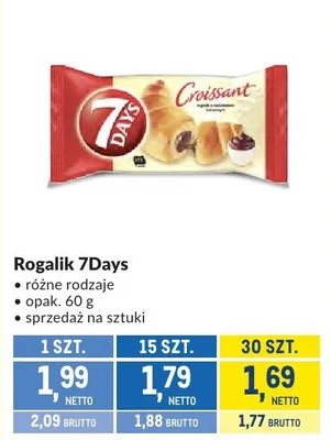 Rogalik 7Days różne rodzaje promocja w Makro