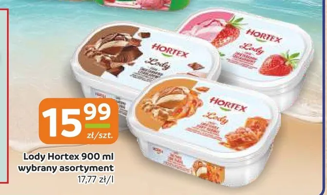 Lody Hortex truskawkowe promocja w Gama