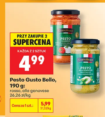 Pesto rosso Gusto Bello promocja w Biedronka