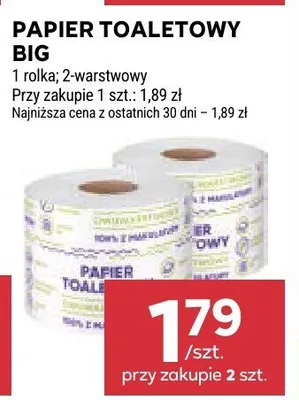 Papier toaletowy Big 2-warstwowy promocja w Stokrotka