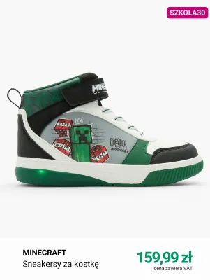 Sneakersy za kostkę Minecraft promocja w Deichmann