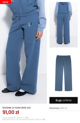 Spodnie LH Team Wide Leg promocja w Top Secret
