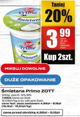 Śmietana Prima promocja w Supeco