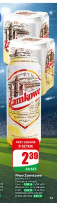 Piwo Zamkowe Jasne Pełne promocja w Dino