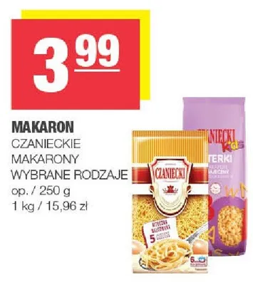 Makaron Czaniecki promocja w SPAR