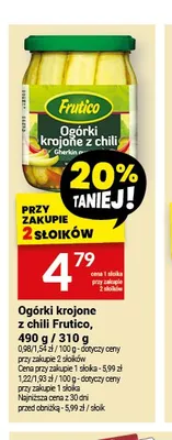 Ogórki krojone z chili Frutico promocja w Twój Market