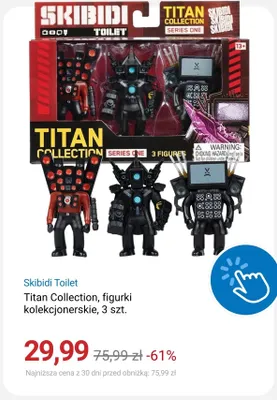 Figurki kolekcjonerskie Skibidi Toilet Titan Collection 3-pak promocja w Smyk