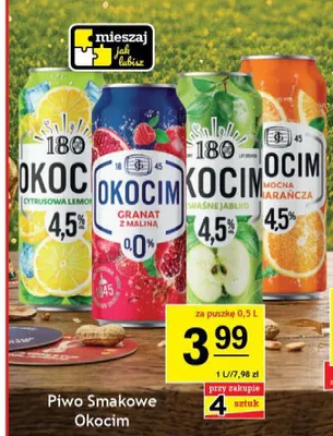 Piwo Okocim Cytrusowa Lemoniada promocja w Gram Market