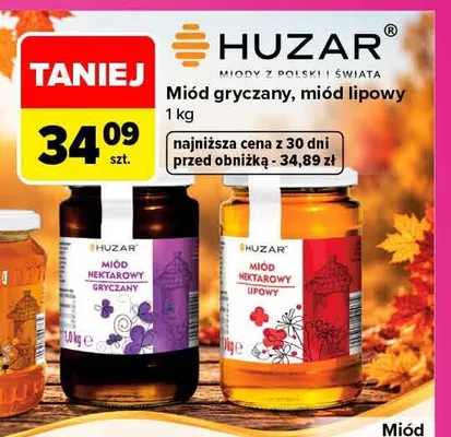 Miód gryczany Huzar promocja w Carrefour