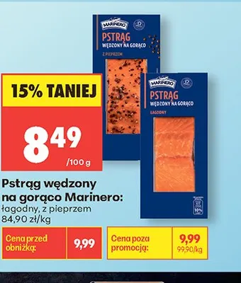 Pstrąg wędzony na gorąco Marinero promocja w Biedronka