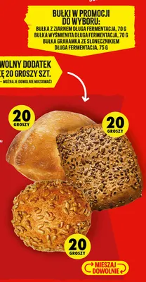 Bułka grahamka ze słonecznikiem długa fermentacja promocja w Biedronka