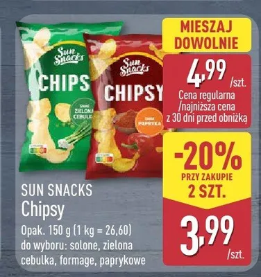 Chipsy solone promocja w Aldi