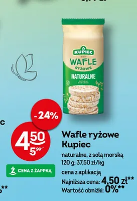 Wafle ryżowe Kupiec z solą morską promocja w Żabka