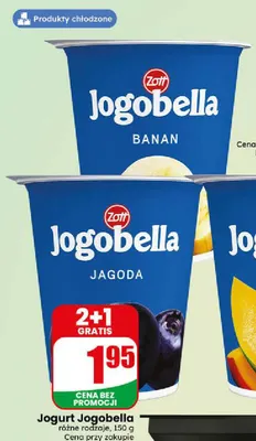 Jogurt Jogobella jagoda Zott promocja w Dino
