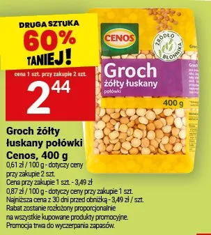 Groch żółty łuskany połówki promocja w Twój Market