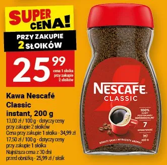 Kawa Nescafé Classic mielona instant promocja w Twój Market