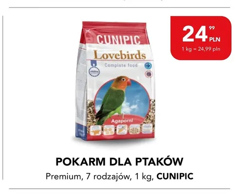 Pokarm dla ptaków Premium Cunipic promocja w Aquael zoo