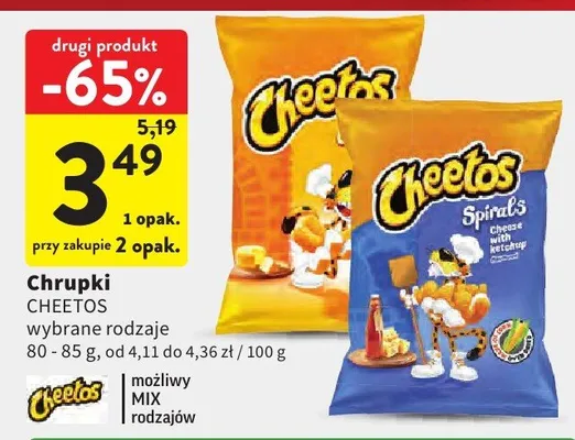 Chrupki Cheetos promocja w Intermarche