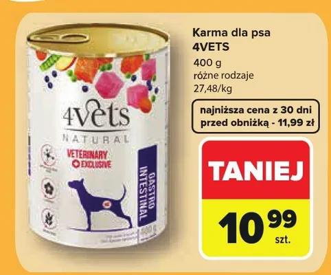 Karma dla psa 4VETS promocja w Carrefour