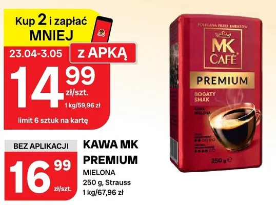 Kawa MK premium mielona promocja w Chorten